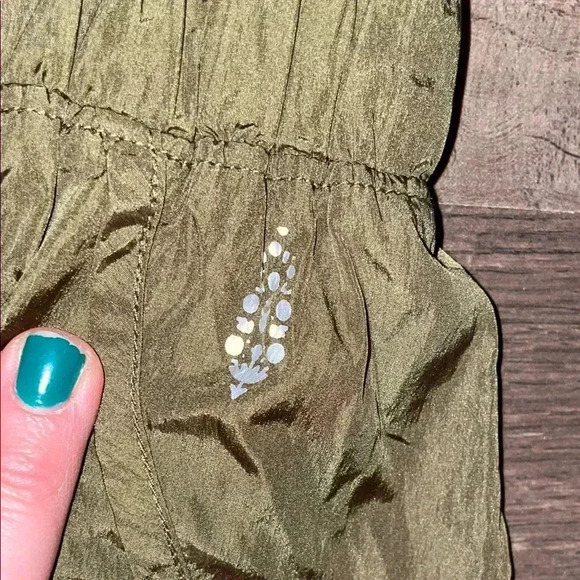 Free People Movement Olive Green High-Waisted Shorts - Picture 3 of 6